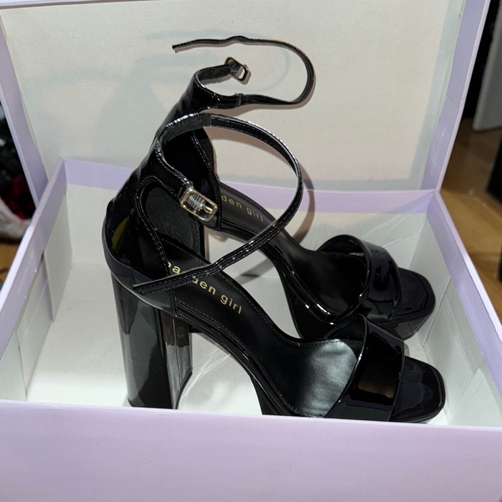 Black Patent Leather Heels madden girl